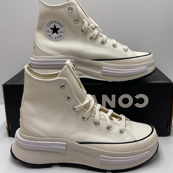 Converse WMNS RUN STAR LEGACY CX HI EGRET/BLACK/WHITE A00868C Platforms Sneakers - Picture 2 of 16